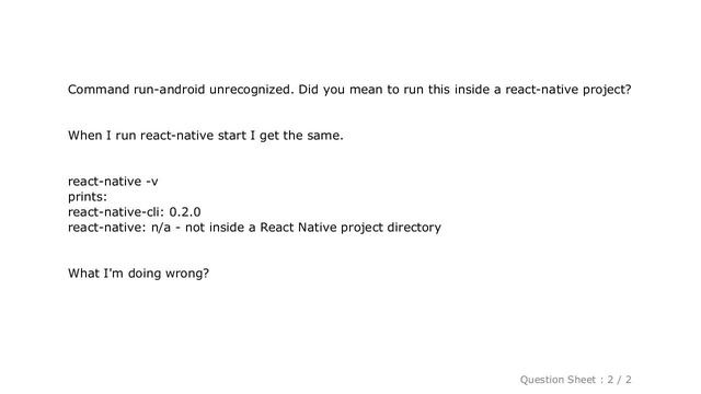 Android : react-native run-android is unrecognized смотреть онлайн