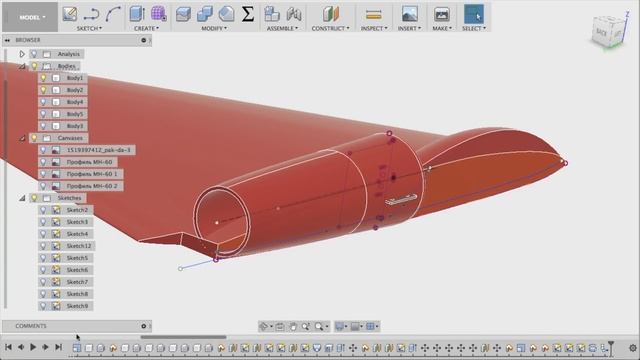 Уроки авиамоделирования во Fusion 360. Fusion 360 Tutorial: How to Model an airframe and EDF смотреть онлайн