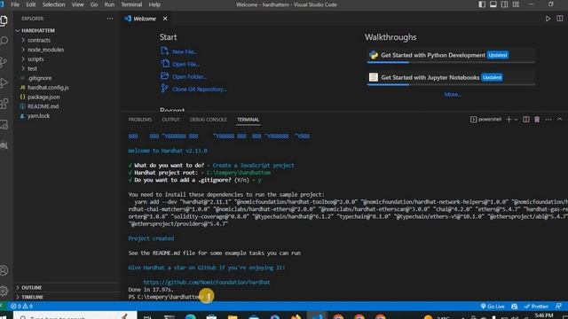 Installation of Hardhat | Setup Hardhat for Ethereum Development смотреть онлайн