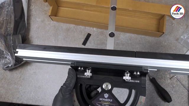 Hongdui HD-TB01 Precision Miter Gauge on DeWALT DWE7492 and saw foldable stand DWE74911 смотреть онлайн