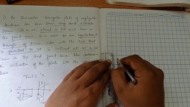 Isosceles triangle problem in projection of planes смотреть онлайн