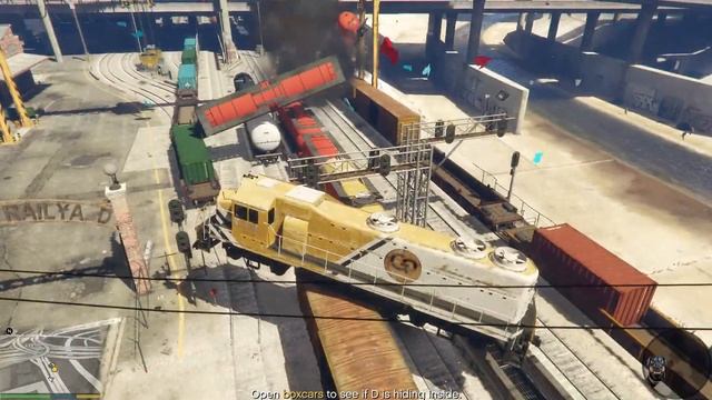 GTA 5 what happen when we drive the train in the mission chop ... смотреть онлайн