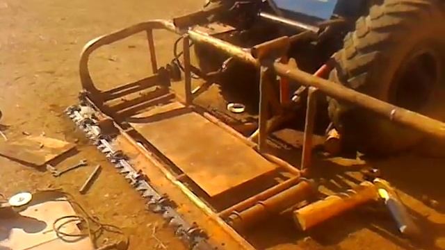 Самодельная жатка для самодельного трактора смотреть онлайн