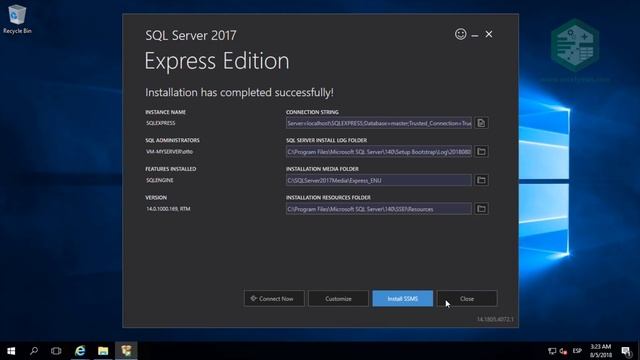 Excel + SQL Server + Azure | Installing SQL Server 2017 Express Edition смотреть онлайн