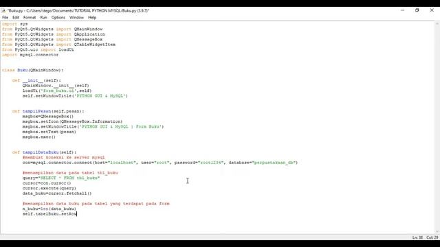 Pemrograman Database Menggunakan Python GUI & MySQL | Memasukkan dan Menampilkan Data Pada Tabel смотреть онлайн
