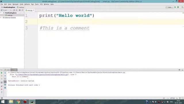 Print Function and Comments in Python - Python 3.6 Programming Tutorial In Hindi #4 смотреть онлайн