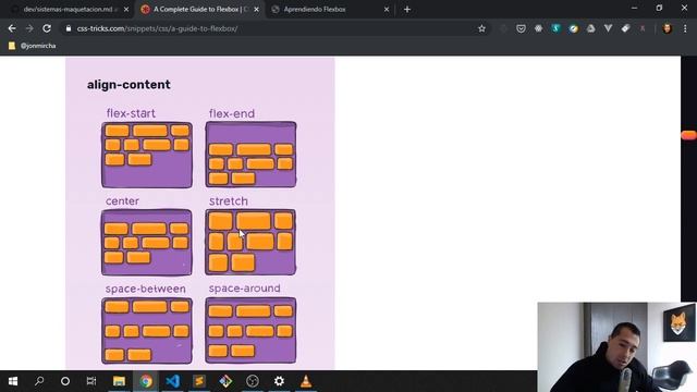 Curso Flexbox CSS: (5/13) Alineación del Cross Axis ( align-items y align-content ) - #jonmircha смотреть онлайн