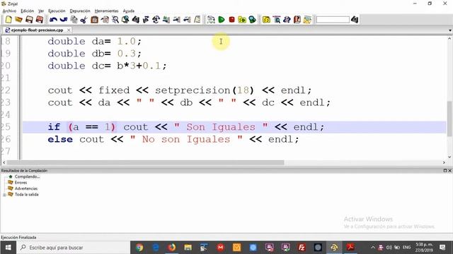 Precisión datos float y double en cpp смотреть онлайн