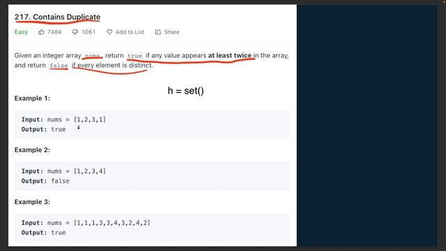 Contains Duplicate - Python Solution [Leetcode 217] смотреть онлайн