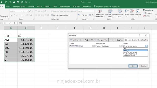 Como fazer Classificação Personalizada no Excel смотреть онлайн