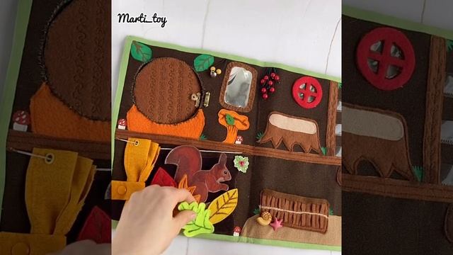 Развивающая книжка-домик. Домик из ткани и фетра для белочки. Busy book. smart book Quiet book смотреть онлайн
