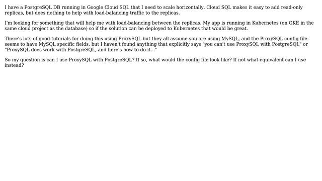 DevOps & SysAdmins: horizontal scaling and load-balancing for PostgreSQL with ProxySQL смотреть онлайн