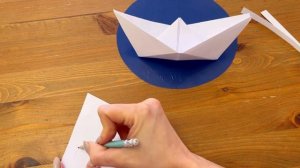 КОРАБЛЬ из бумаги. Поделка на 23 ФЕВРАЛЯ. Подарок папе своими руками.