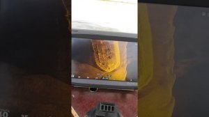 Эхолот Лоуренс Элит 9ти2. Lowrance elite 9 ti2. Затонувшая баржа.