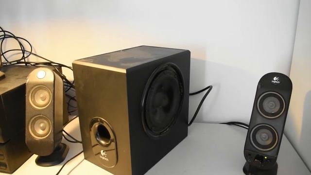 Logitech X-230 bass test смотреть онлайн