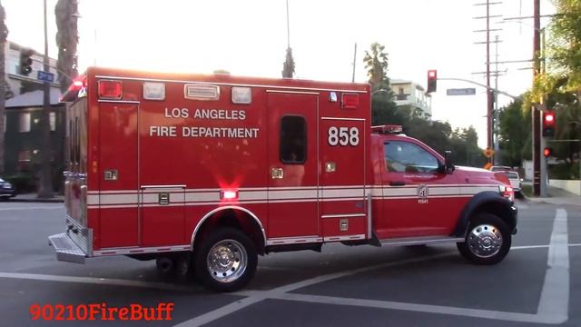 LAFD Rescue 858 & LAPD Crown Vic Responding смотреть онлайн