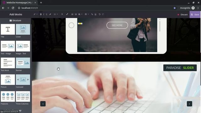 Website Bootstrap Carousel Paradise Sliders смотреть онлайн