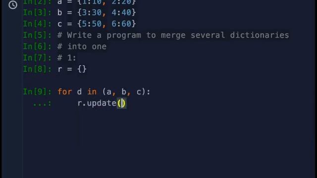 Merge Several Dictionaries | Python смотреть онлайн