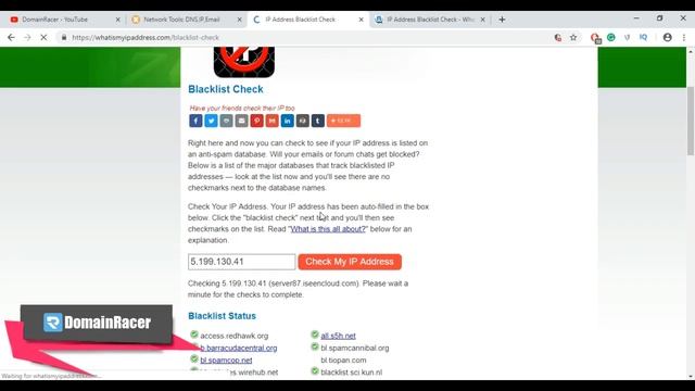 How to Check Whether an IP Address is Blacklisted or Not :DomainRacer смотреть онлайн