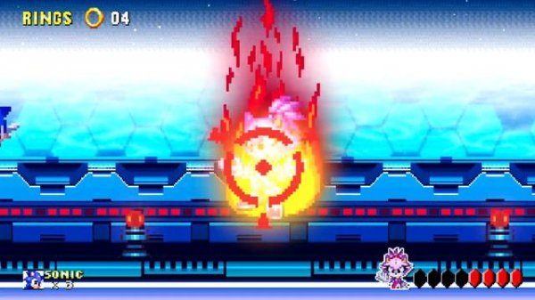 Sonic Rush - Sonic VS Blaze in CLASSIC style [Animation]