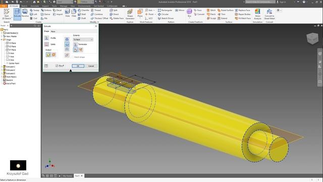 INVENTOR 2019 - DRIVE SHAFT смотреть онлайн