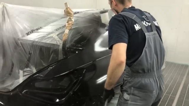 Покраска заднего крыла на Мерседесе CLA смотреть онлайн