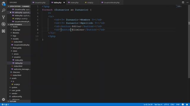 CRUD PHP CodeIgniter AJAX смотреть онлайн