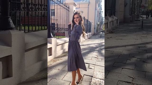 Романтичное платье миди смотреть онлайн