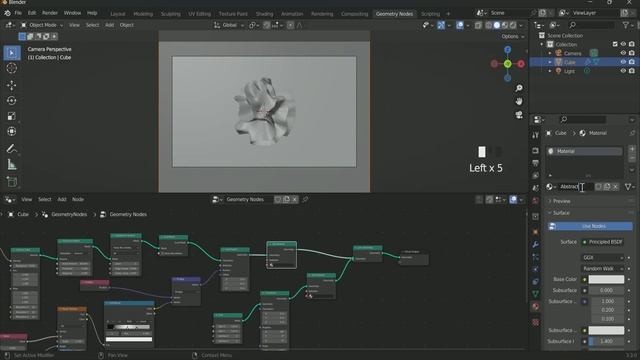 Easy & Simple Abstract Motion Graphics Created With Geometry Nodes | Blender Tutorial смотреть онлайн