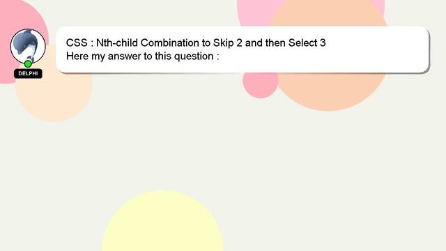 CSS : Nth-child Combination to Skip 2 and then Select 3 смотреть онлайн