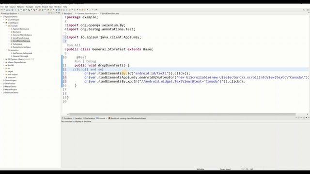 Appium Tutorial 17: How to handle drop-downs in Appium | How to resolve 'NoClassDefFoundError' смотреть онлайн