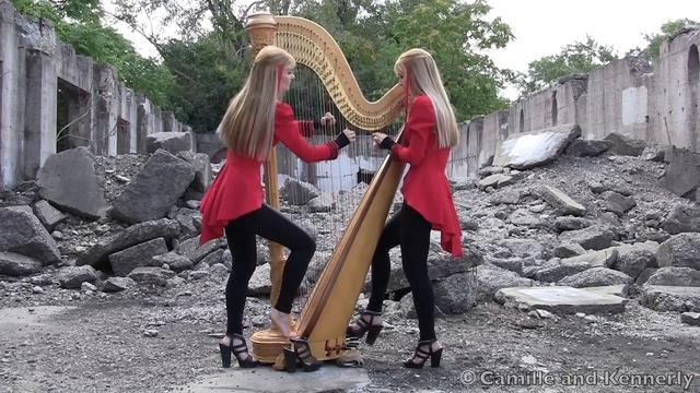 METALLICA “One” - 2 Girls 1 Harp (Harp Twins) HARP METAL