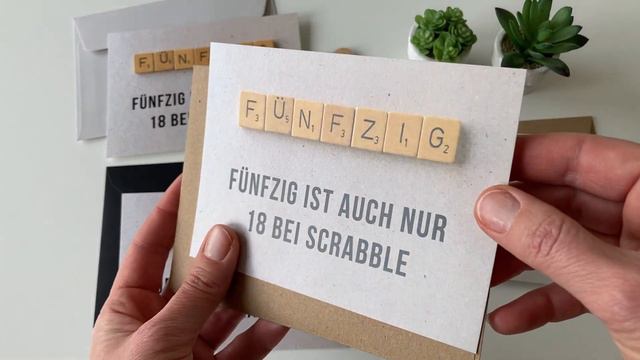 Glückwunsch - Postkarte: Scrabble 50 смотреть онлайн