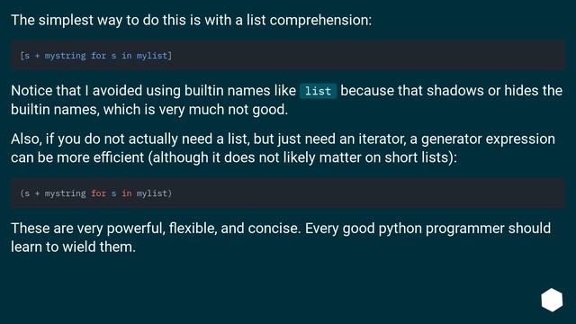 Appending the same string to a list of strings in Python смотреть онлайн