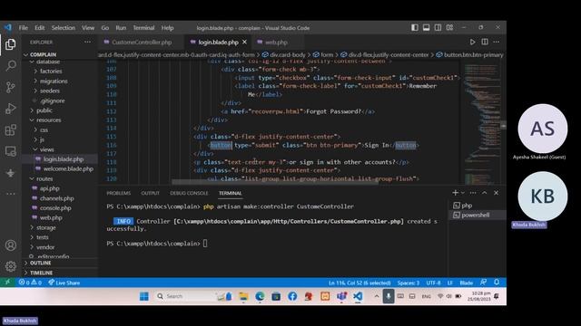 Laravel 10 Complain Management System Lec   02 Costume Authentication