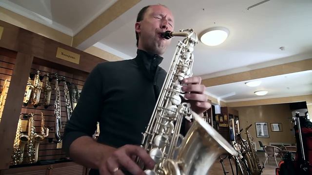 Rampone R1 Jazz Solid Silver alto saxophone test 2 смотреть онлайн