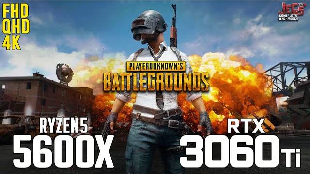 PlayerUnknown's Battlegrounds On Ryzen 5 5600x + RTX 3060Ti 1080p, 1440p, 2160p Benchmarks!