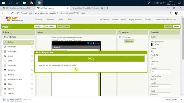 MIT App Invertor Ile Ilk Android Mobil Uygulama Yapımı - YouWave Ile Apk Çalıştırma