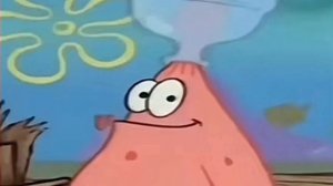 Патрик с бутылкой на голове