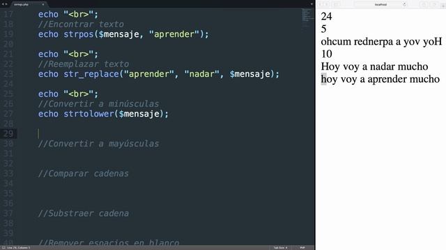 Funciones para Strings | Curso PHP + MySQL #4 смотреть онлайн