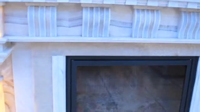 Камин в доме .Оникс с подсветкой. смотреть онлайн