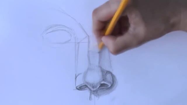 УРОКИ РИСОВАНИЯ - Как нарисовать НОС КАРАНДАШОМ. смотреть онлайн