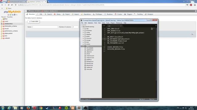 Database Connection with XAMPP and Laravel 5 смотреть онлайн