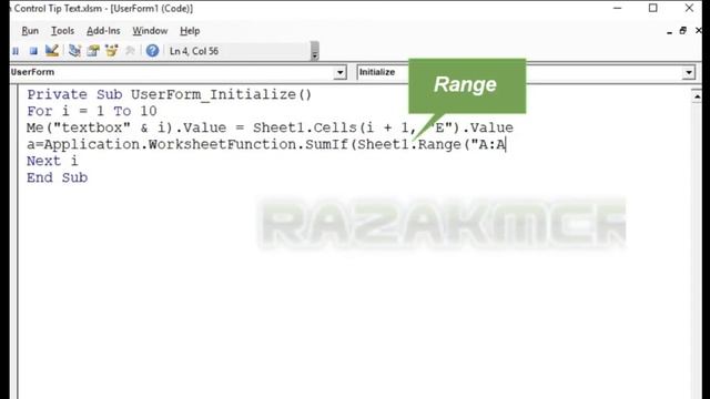 Textbox Sum Total On Controltiptext excel VBA смотреть онлайн