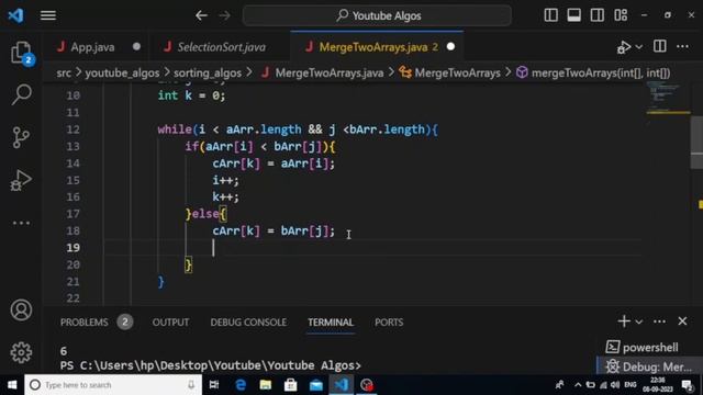 Merge two Sorted Arrays - DSA in Java смотреть онлайн