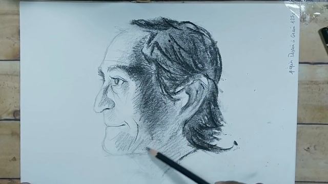 Rapid artistic sketch of an old man in just 15 minutes Drawing смотреть онлайн