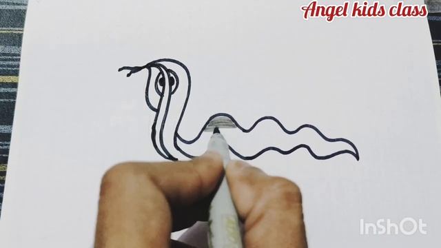 Snake drawing and coloring for kids and toddlers ?| easy cobra snake drawing #snake #drawing смотреть онлайн