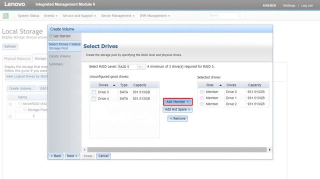 How to create a RAID array within a System X server using the Integrated Management Module interfac смотреть онлайн