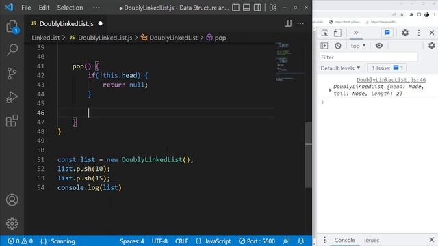 Data Structure and Algorithms #54 Doubly linked list in Javascript Bangla Pop method Implementation смотреть онлайн
