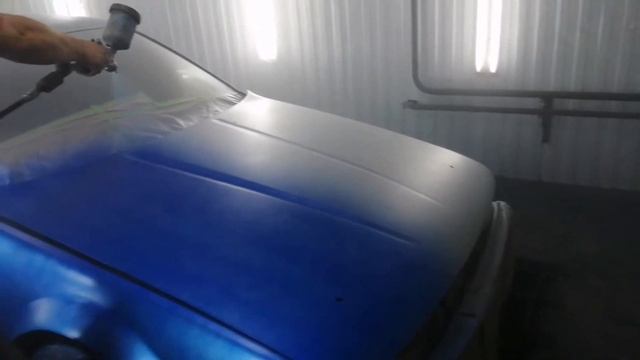 Покраска KENDY ультрамарин на серебро. смотреть онлайн